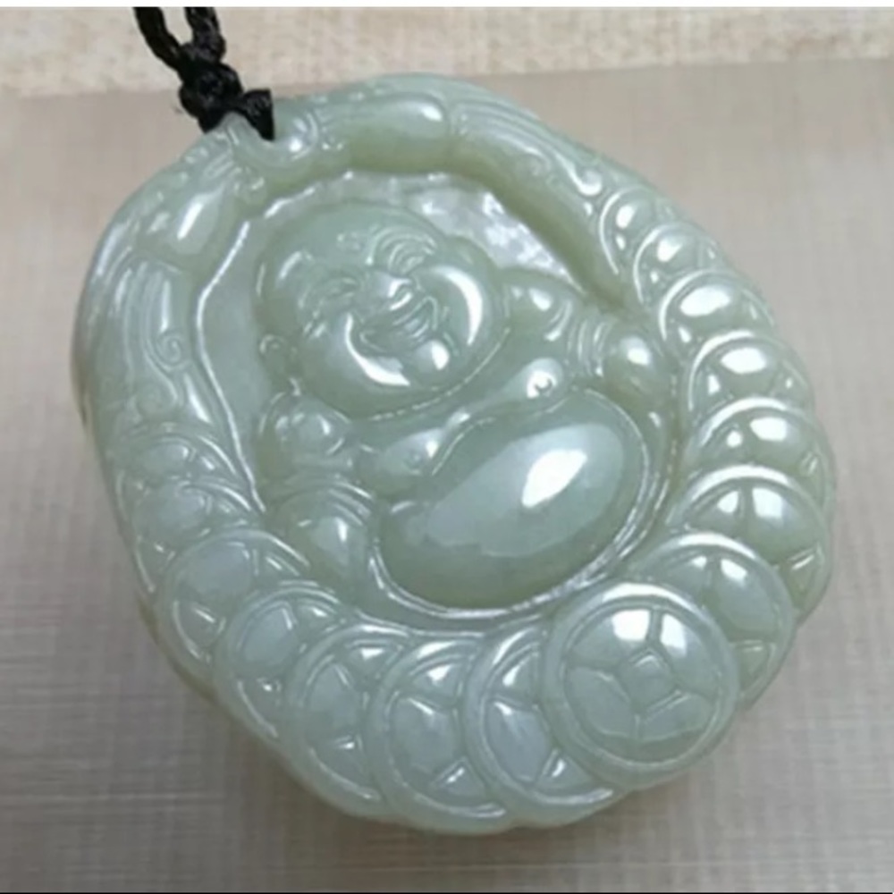 Natural Untreated Jade Grade AAA Buddha Pendant